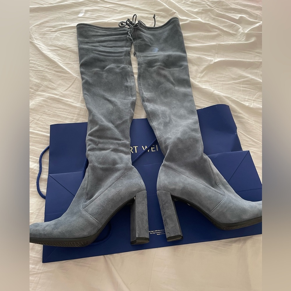Stuart weitzman over the knee suede boots